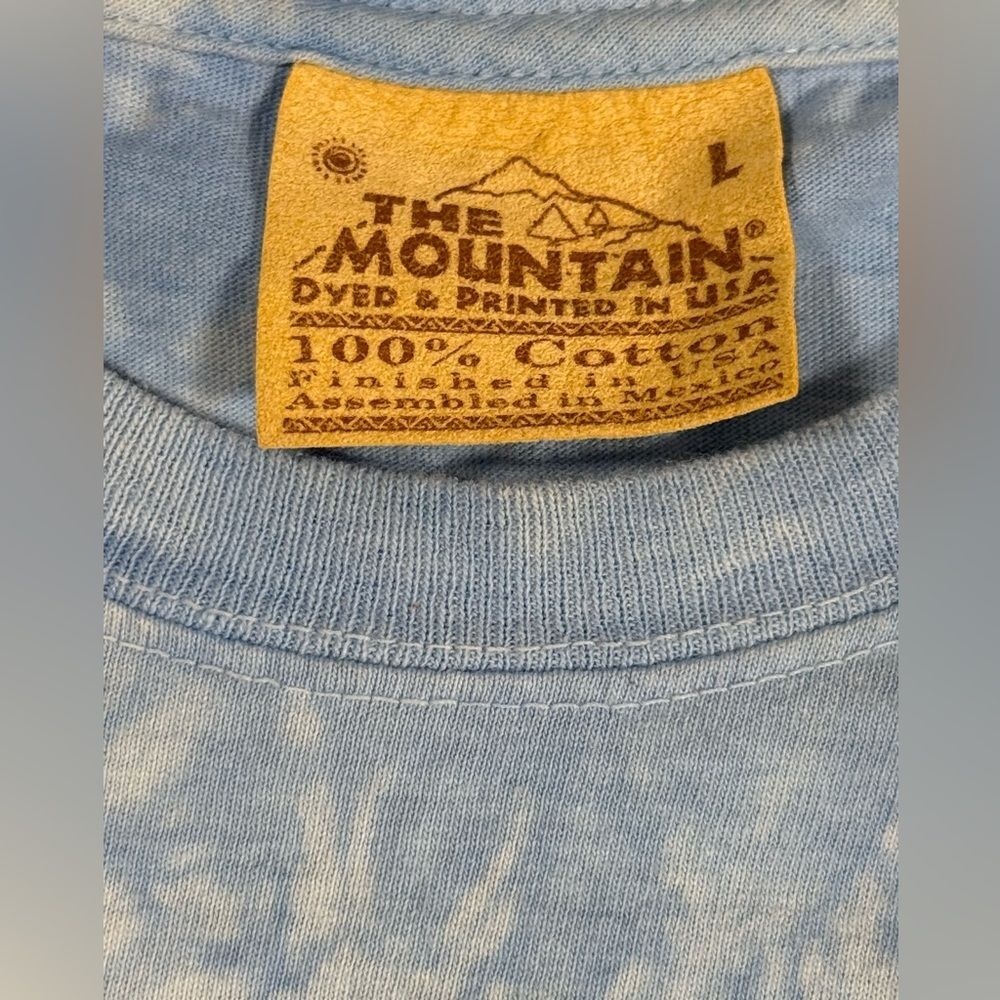 The Mountain Snow Leopard Cub T-Shirt Sz Large VTG Y2K  Tie Dye Wildlife Graphic - Picture 5 of 8